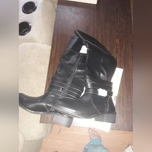 St John's Bay Black Tall Riding Boots With Memory Foam